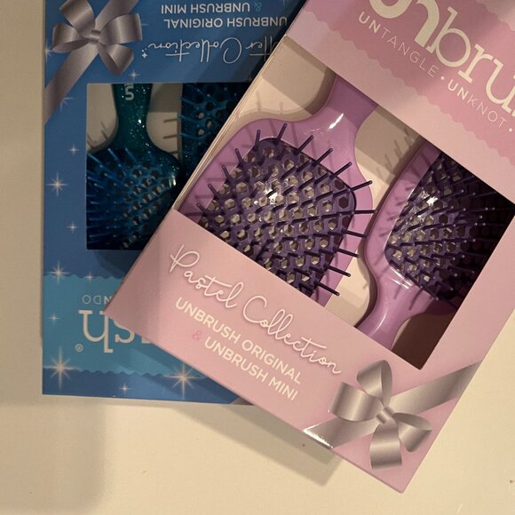 Unbrush Original &  Unbrush Mini - Glitter Set &‎ Pastel Set  (Purple and Blue) - Picture 1 of 6
